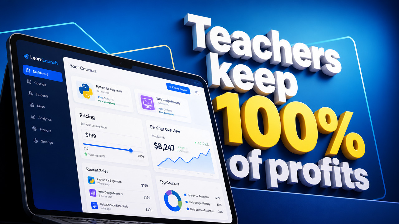 How Can a Teacher Create and Sell Their Own Online Course Without Giving Commission